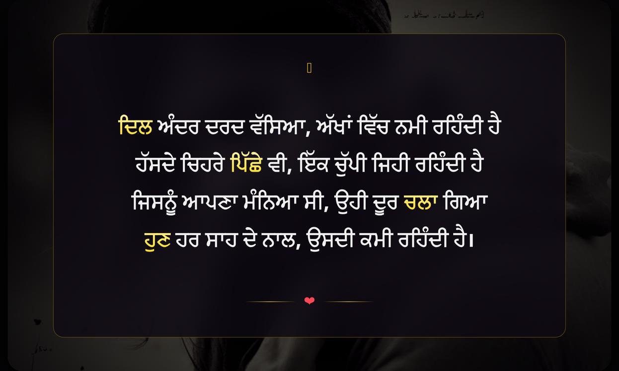Painful Emotional Sad Shayari Punjabi | ਦਰਦ ਭਰੀਆਂ ਜਜ਼ਬਾਤੀ ਉਦਾਸ ਸ਼ਾਇਰੀ